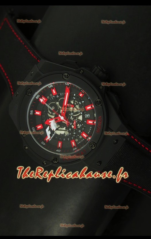 Montre à quartz suisse Hublot Big Bang Édition King F1 MONZA 45mm avec revêtement PVD