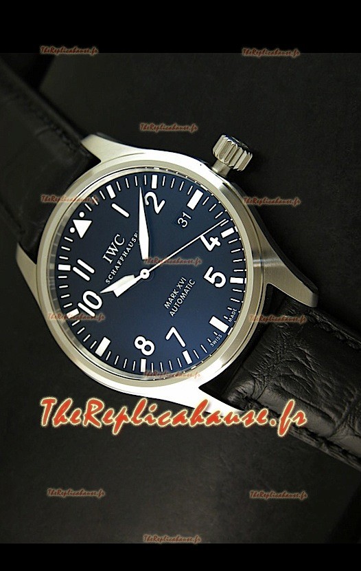 IWC MARK XVII Reproduction Montre Suisse avec Revêtement en Acier - Reproduction Exacte 1:1 - Cadran IWC d'Origine Utilise