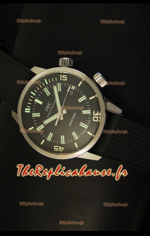 Montre suisse automatique IWC Aquatimer Vintage 1967 avec cadran noir