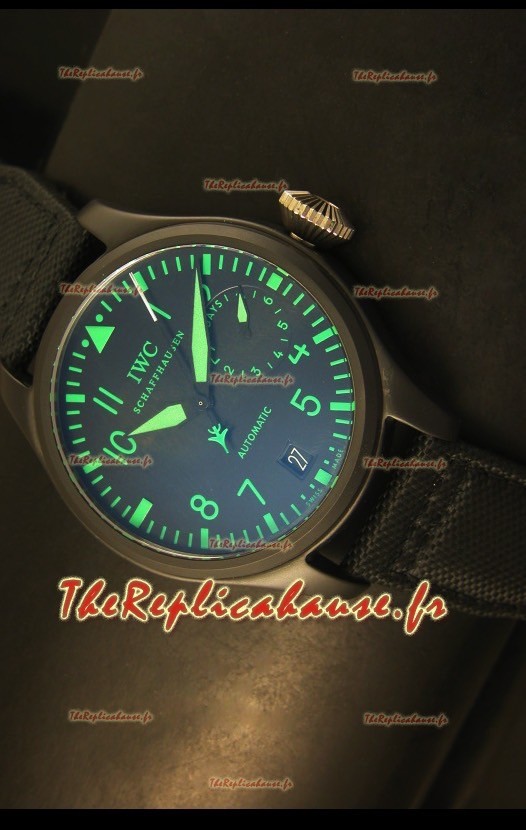 Montre suisse IWC Big Pilot Top Gun avec boîtier en céramique - Réplique de montre miroir 1:1