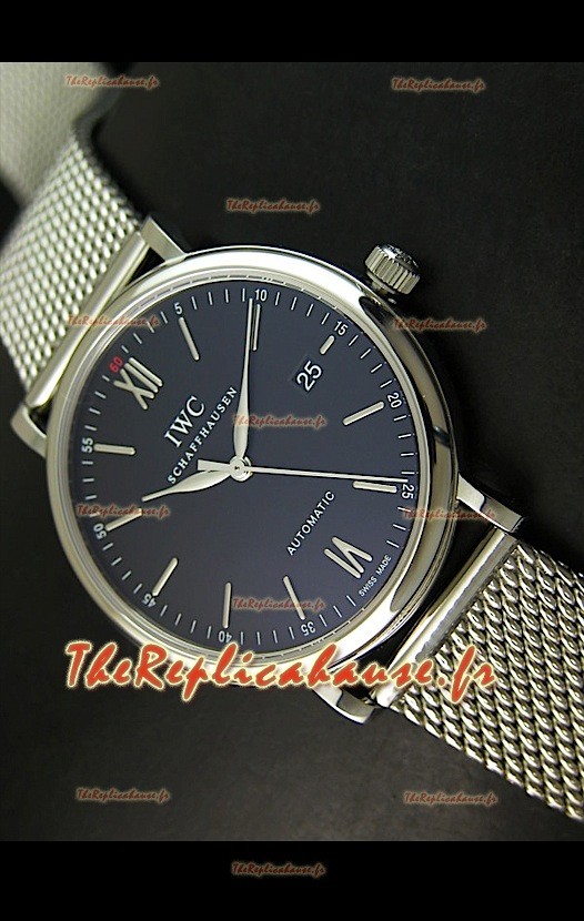 IWC Schaffhausen Reproduction Montre Suisse avec Bracelet en Maille d'Acier