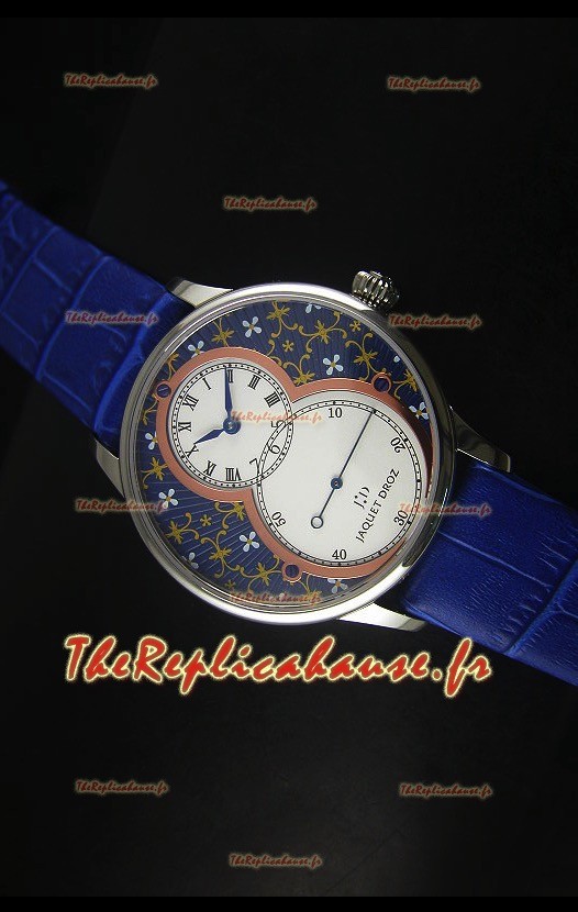 Montre Jaquet Droz Grande Seconde avec cadran paillonné-émaillé Grand Feu bleu