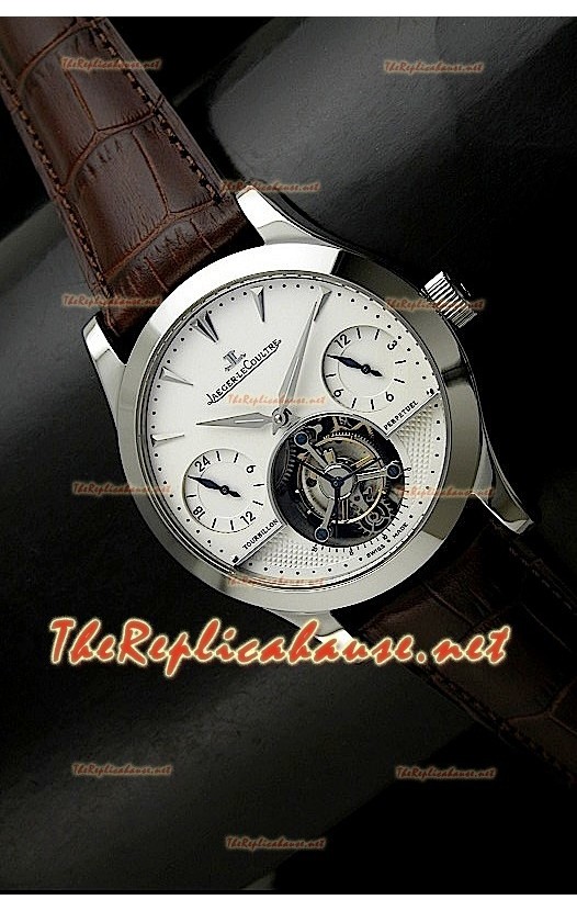 Jaeger LeCoultre Tourbillon Perpetual GMT Tourbillon Brunes Sangle Montre