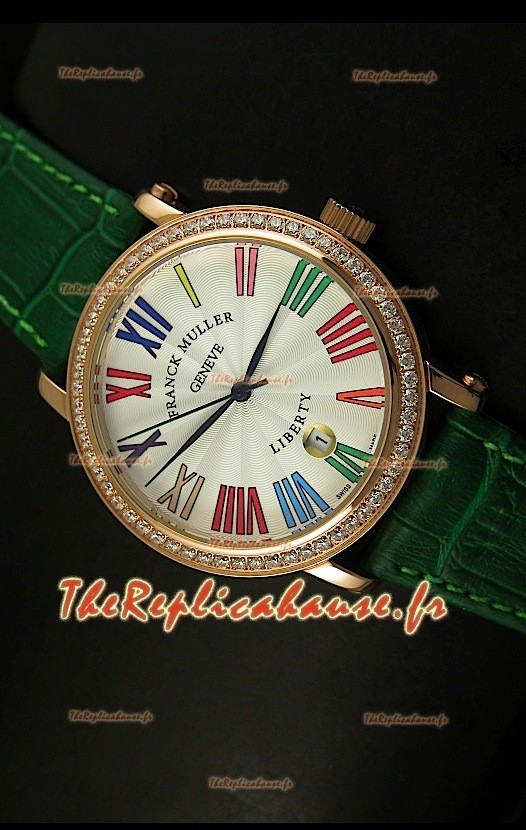 Montre japonaise Franck Muller Master of Complications Liberty sur bracelet vert