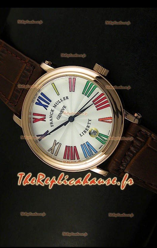 Réplique de Montre japonaise Franck Muller Master of Complications Liberty dans un boîtier or rose