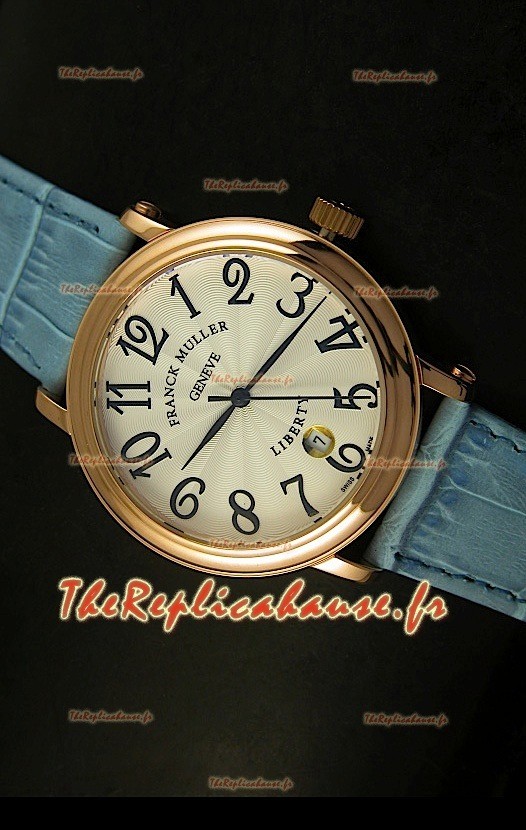 Montre japonaise Franck Muller Master of Complications Liberty sur bracelet bleu