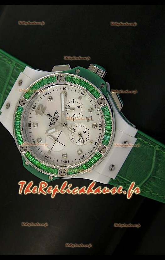 Édition Tutti Frutti pour femmes Hublot Big Bang 34MM avec bracelet vert