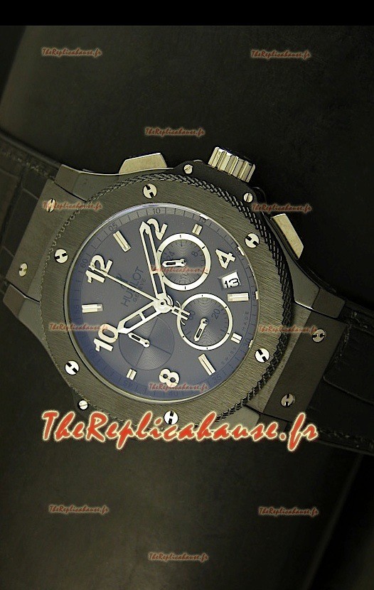 Montre avec boîtier noir en céramique Hublot Big Bang avec mouvement Quartz