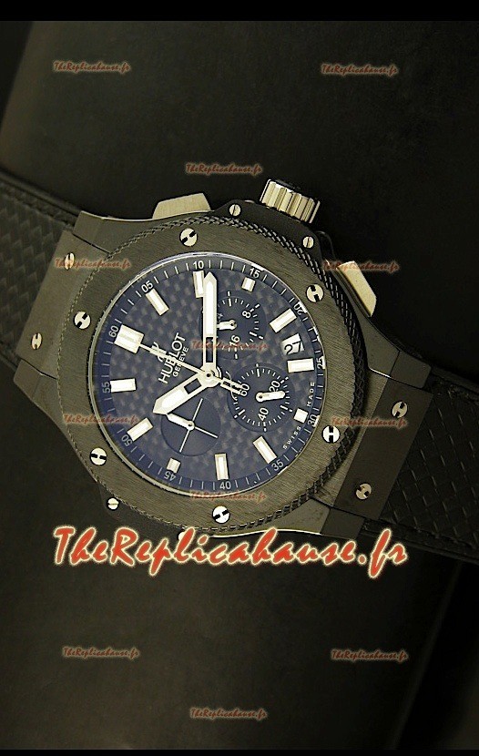 Montre avec boîtier noir en céramique Hublot Big Bang avec mouvement Quartz