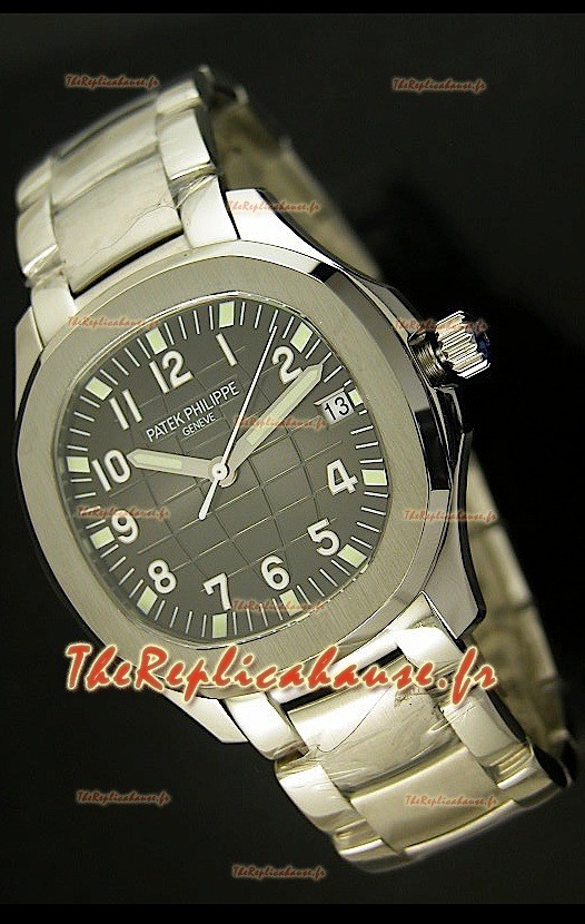 Réplique de montre suisse Patek Philippe 5167 Aquanaut Jumbo - Réplique miroir du cadran gris 1:1