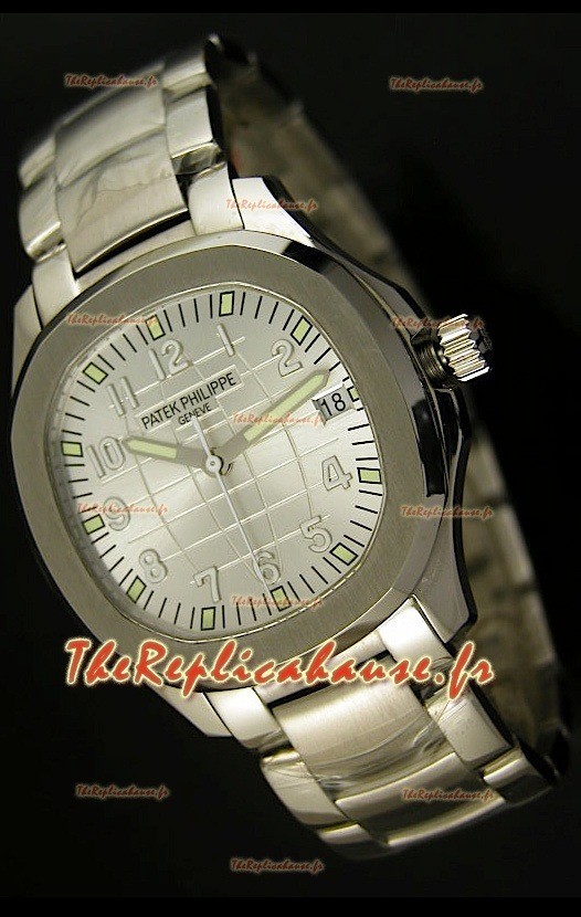 Réplique de montre suisse Patek Philippe 5167 Aquanaut Jumbo - Réplique miroir du cadran blanc 1:1