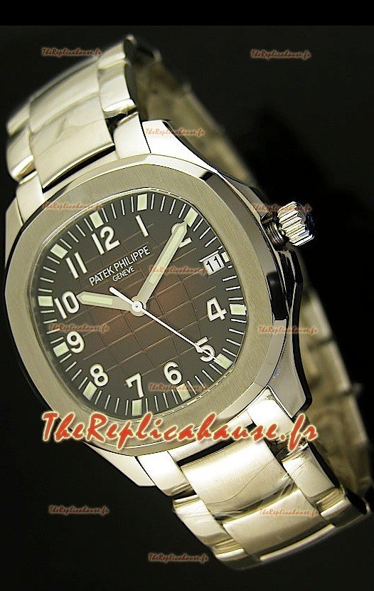 Réplique de montre suisse Patek Philippe 5167 Aquanaut Jumbo - Réplique miroir du cadran marron 1:1