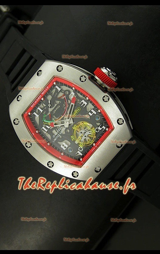 Réplique de montre suisse Richard Mille RM002 Power Reserve Tourbillon avec boîtier acier