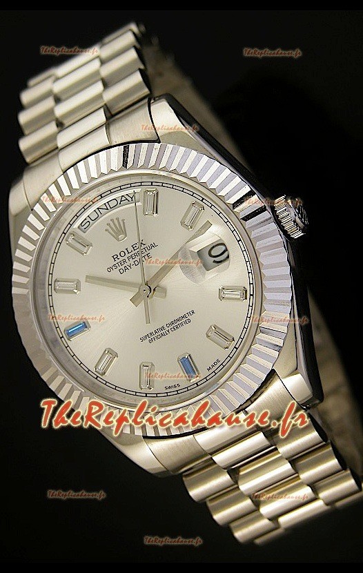 Réplique de montre suisse Rolex Day Date II 41MM - Cadran acier - Réplique de montre miroir 1:1 