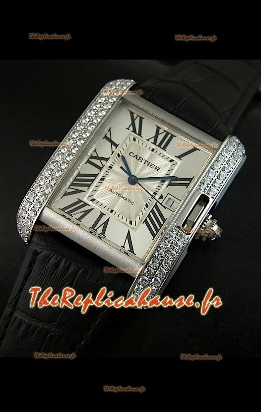 Cartier Tank Reproduction Montre Suisse Montre Reproduction Exacte 1:1 - Revêtement en Acier
