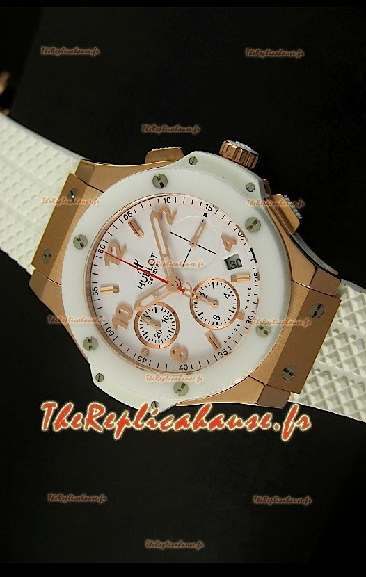 Montre suisse avec revêtement or rose Hublot Big Bang 44mm - Réplique miroir 1:1 