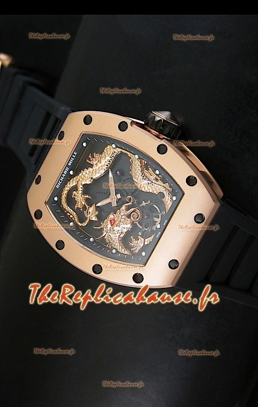 Réplique de montre suisse Richard Mille RM057 Tourbillon Jackie Chan en or rose