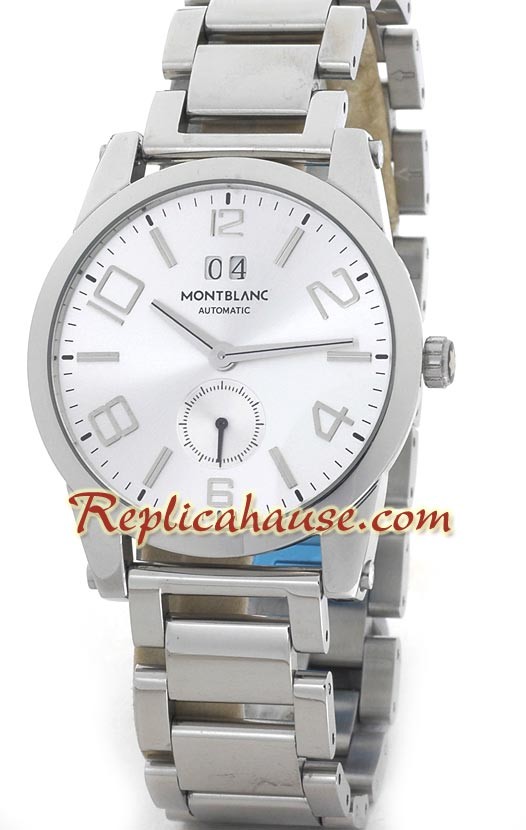 Mont Blanc Replique Timewalker - Silver Dial