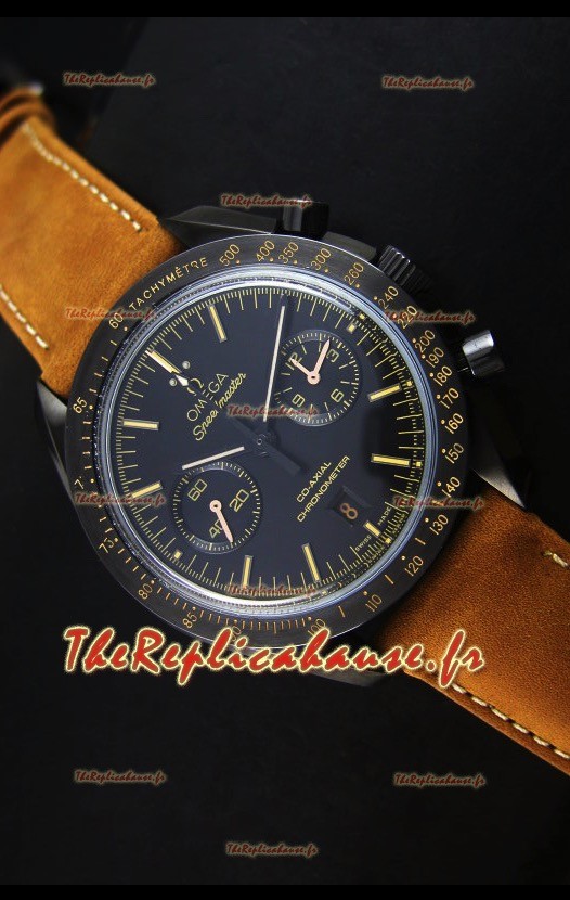 Omega Speedmaster Dark Side of the Moon - Montre suisse noire de style vintage - Édition miroir 1:1