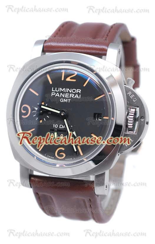 Panerai Lumenor GMT 10 Days Brown Leather Montre