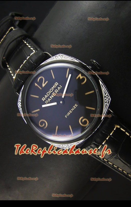 Montre suisse avec revêtement DLC Panerai Radiomir PAM604 3 Days avec mouvement Unitas