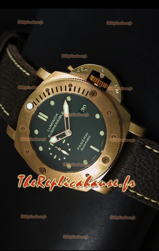 Panerai Luminor Submersible PAM382 en bronze - Réplique de montre ultime 1:1