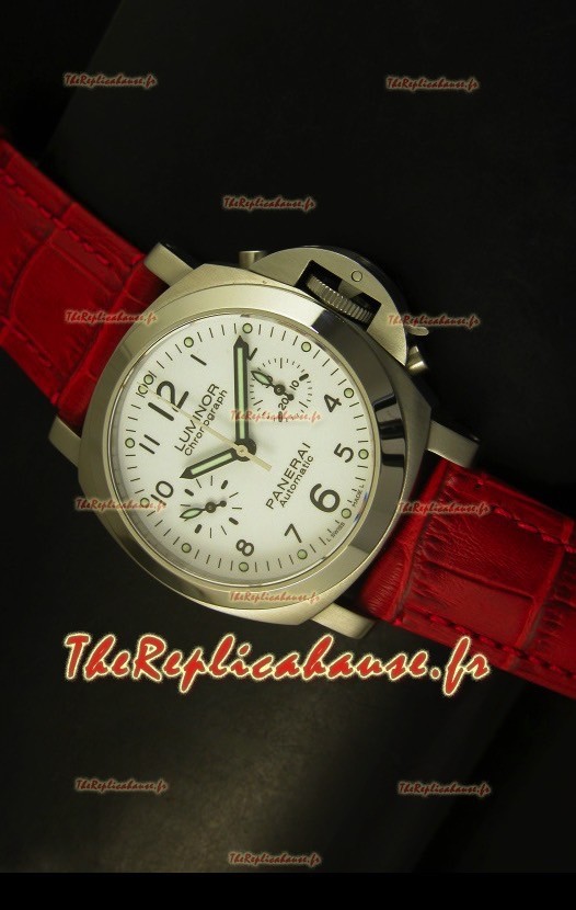 Chronographe Panerai Luminor PAM310 avec cadran blanc 40mm