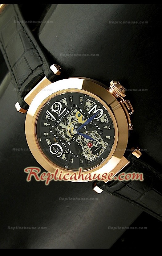 Cartier Pasha Skeleton Montre Femmes de Cadran en Or