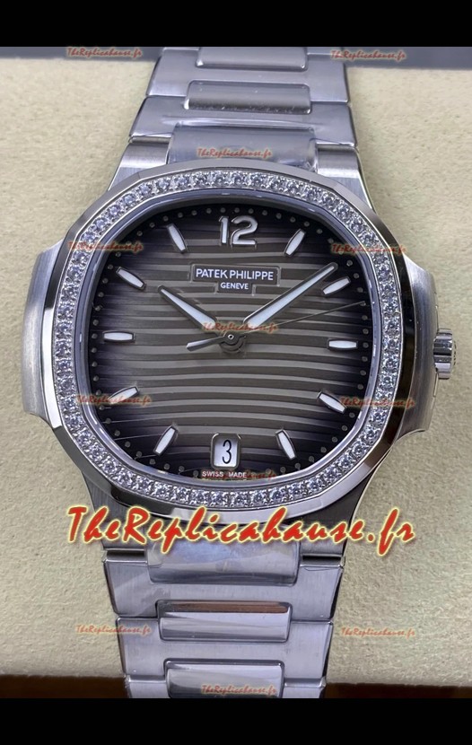 Montre Patek Philippe Nautilus 7118 35 mm Cadran Gris Diamants Super Clone