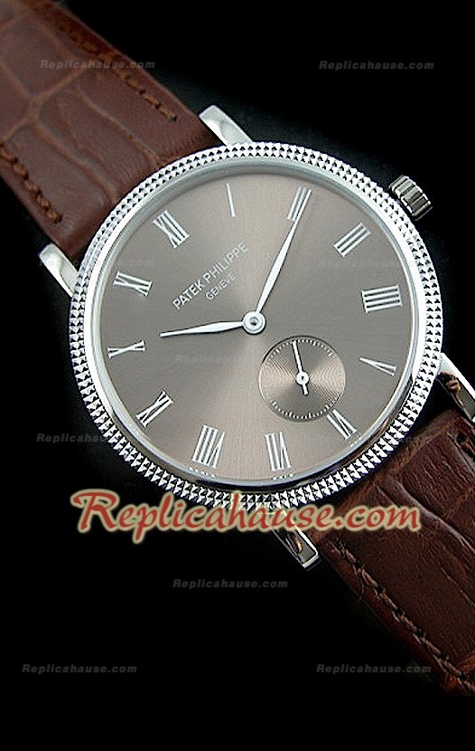 Patek Philippe Calatrava Japanese Replica Montre avec Cadran Gris