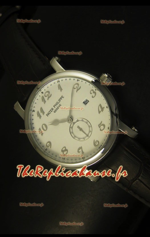 Montre en acier inoxydable Patek Philippe Calatrava avec mouvement japonais