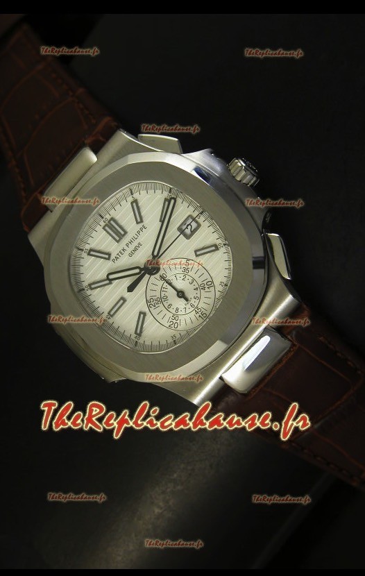 Patek Philippe Nautilus 5980 avec bracelet marron - Réplique miroir ultime 1:1