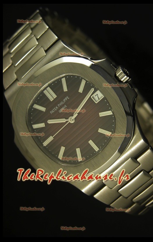Montre suisse Patek Philippe Nautilus 5711 Jumbo bordeaux - Réplique miroir ultime 1:1