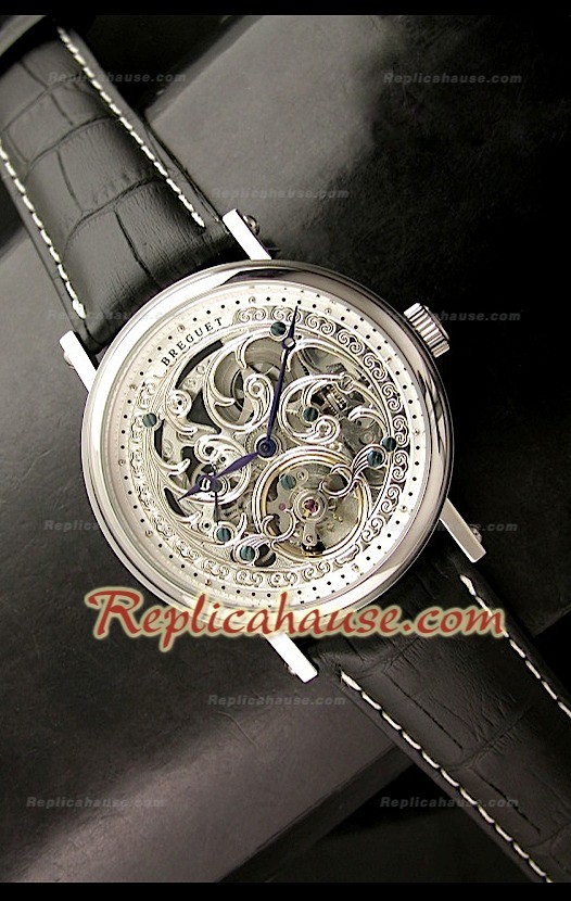 Breguet Skeleton Japanese Replica Montre en Acier