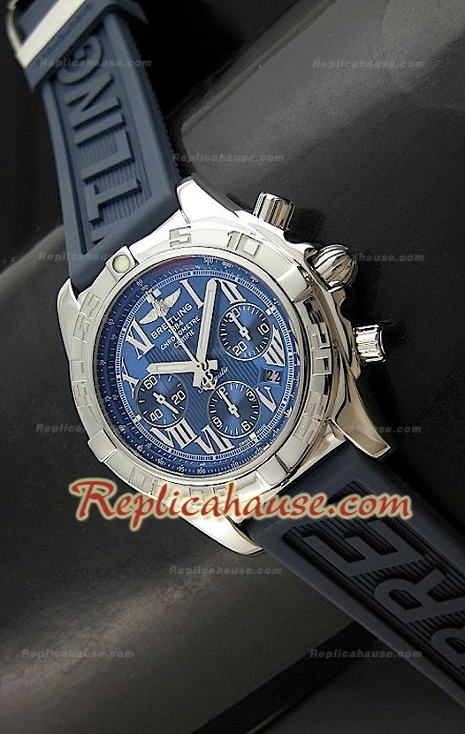 Breitling Chronomat B01 Swiss Montre avec Cadran Bleu - 1:1 Mirror Replica