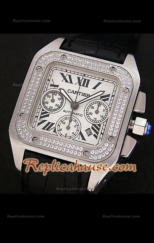 Cartier Santos 100 XL Chronograph Montre Suisse - 1:1 Mirror Replica