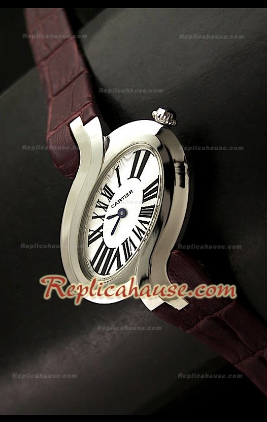 Delices De Cartier Femmes Replica Montre avec Bracelet Marron