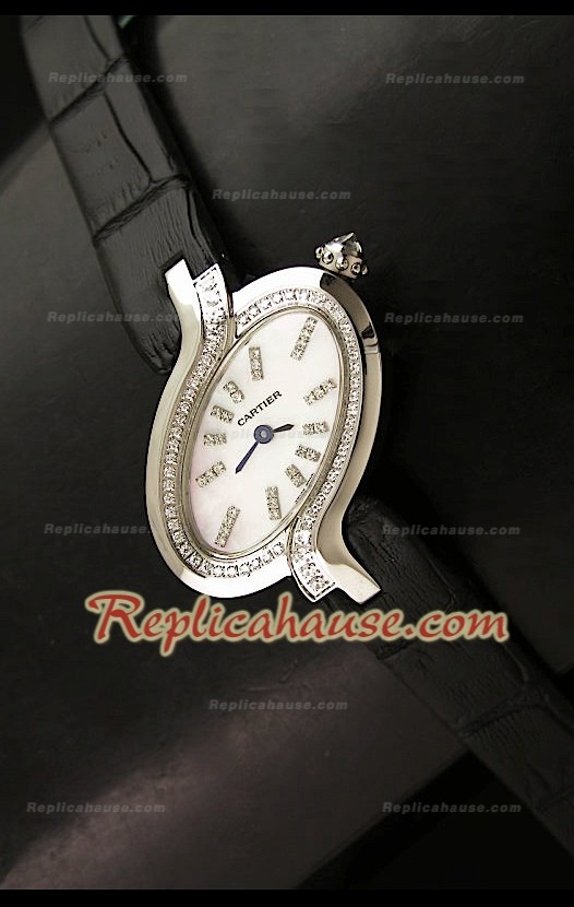 Delices De Cartier Femmes Replica Montre avec Cadran Blanc