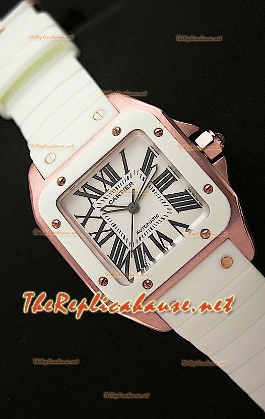 Cartier Santos 100 Montre Femmes Réplique Suisse - 33 mm - Réplique à l’Authentique 1 sur 1