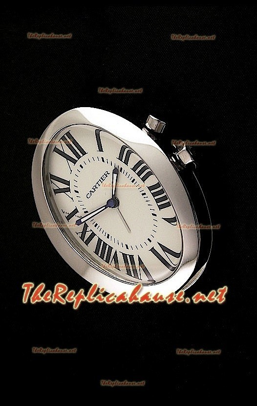 Cartier Travel Pocket Clock avec Mouvements à Quartz Type Baignoire