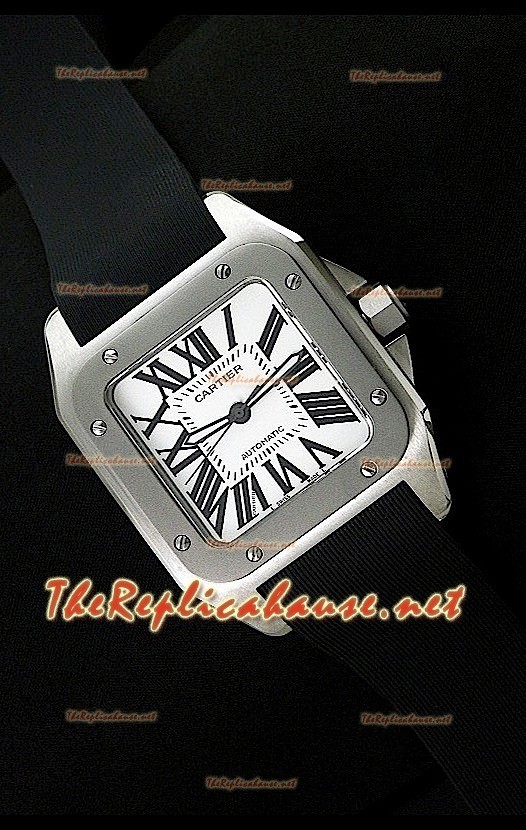 Cartier Santos 100 Montre Suisse avec Lunette en Titane Réplique à l’Authentique 1 sur 1 - 42 mm
