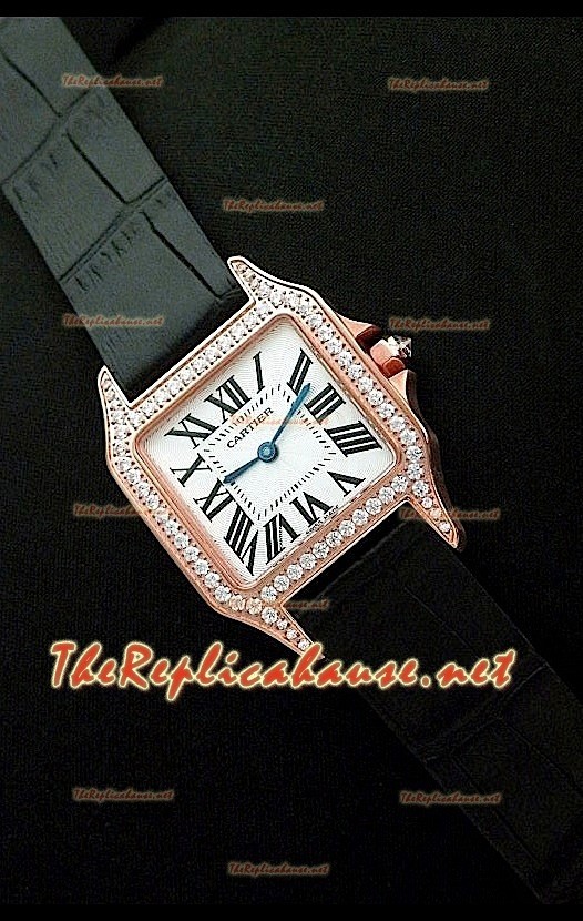 Cartier Santos Dumont Montre Femmes - 28 mm en Or Rose