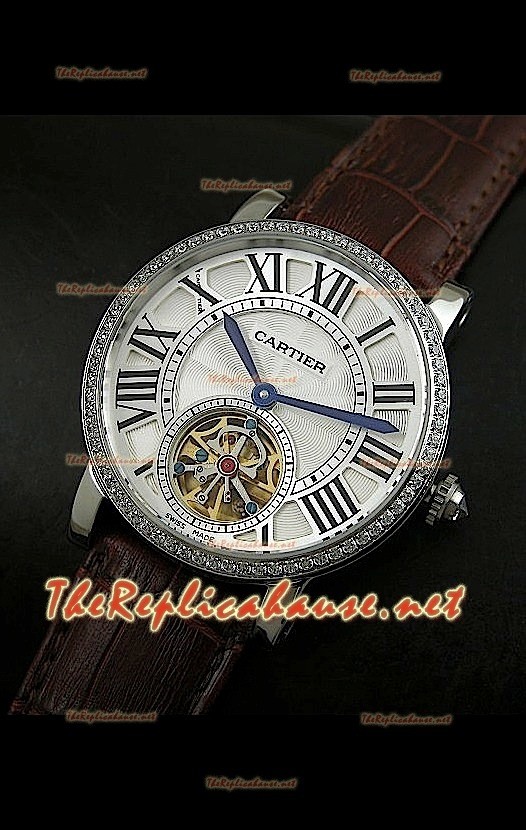 Cartier Calibre Japanese Tourbillon Montre Bracelet Marron