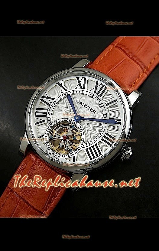 Cartier Calibre Japanese Tourbillon Montre Bracelet Marron Clair