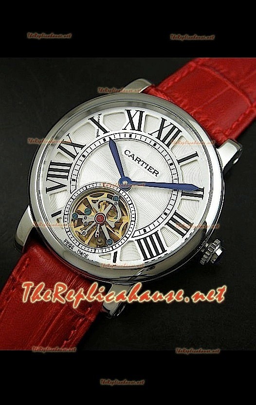 Cartier Calibre Japanese Tourbillon Montre Bracelet Rouge