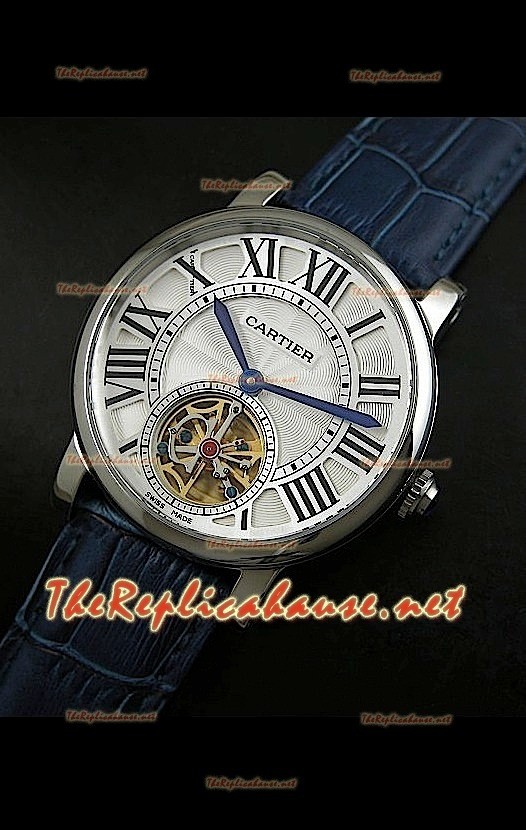 Cartier Calibre Japanese Tourbillon Montre Bracelet Bleu
