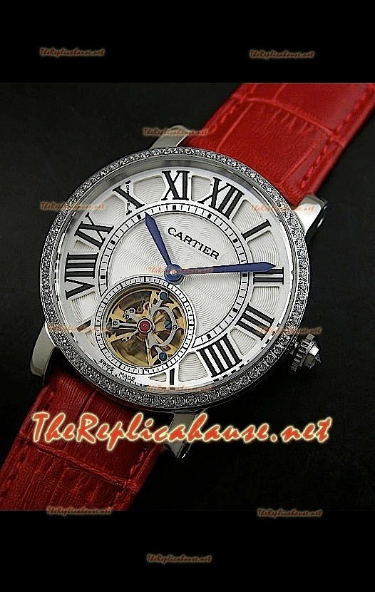 Cartier Calibre Japanese Tourbillon Montre Bracelet Rouge
