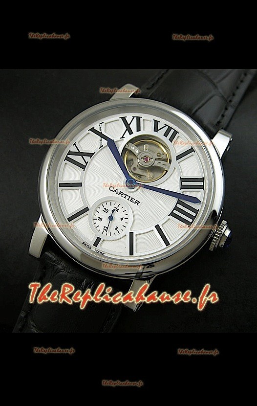 Ballon de Cartier Tourbillon volant Reproduction Montre Japonais - Bracelet Noir