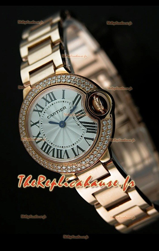 Ballon de Cartier Reproduction Montre Pour Femmes en Or Rose