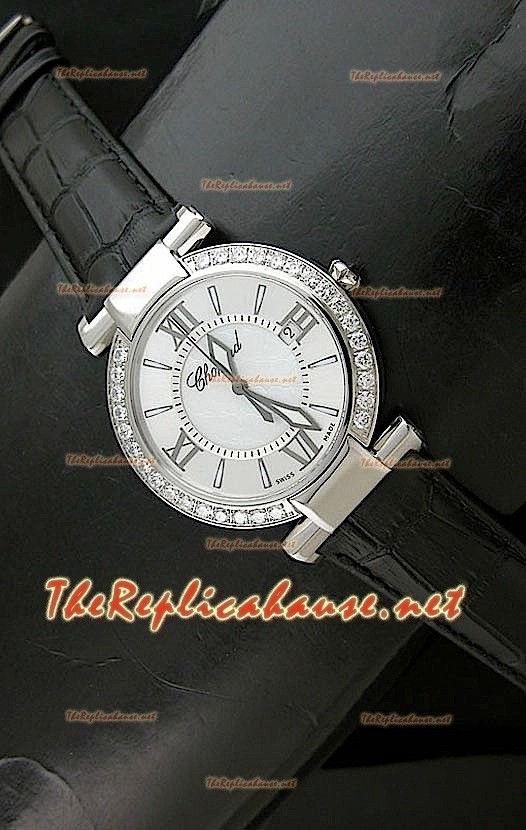 Chopard Montre Femmes Impériale Suisse avec Cuir Noir